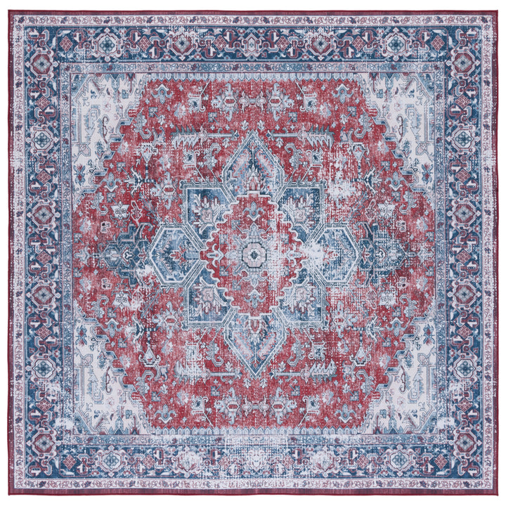 SAFAVIEH Tucson Collection TSN101S Red / Navy Rug Image 7