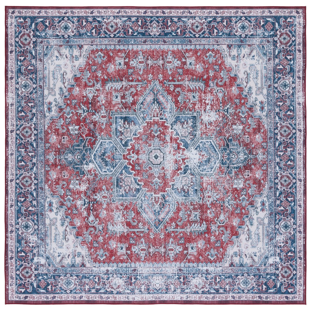 SAFAVIEH Tucson Collection TSN101S Red / Navy Rug Image 1