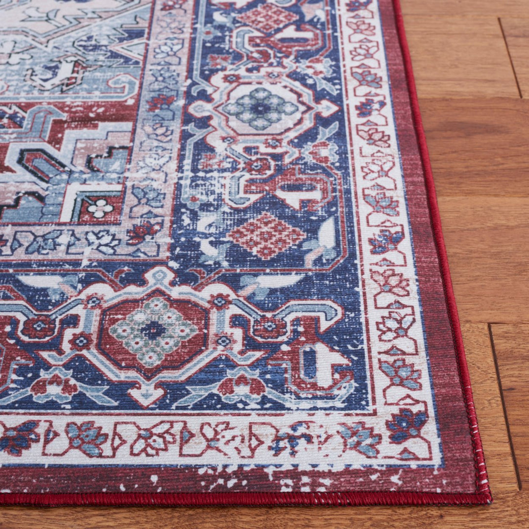 SAFAVIEH Tucson Collection TSN101S Red / Navy Rug Image 8