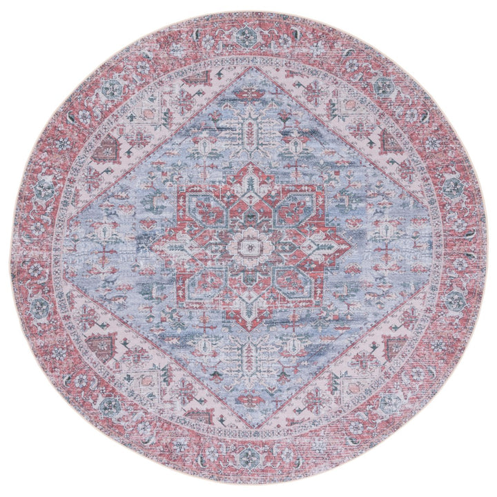 SAFAVIEH TSN102G Tucson Grey Blue / Rust Image 1