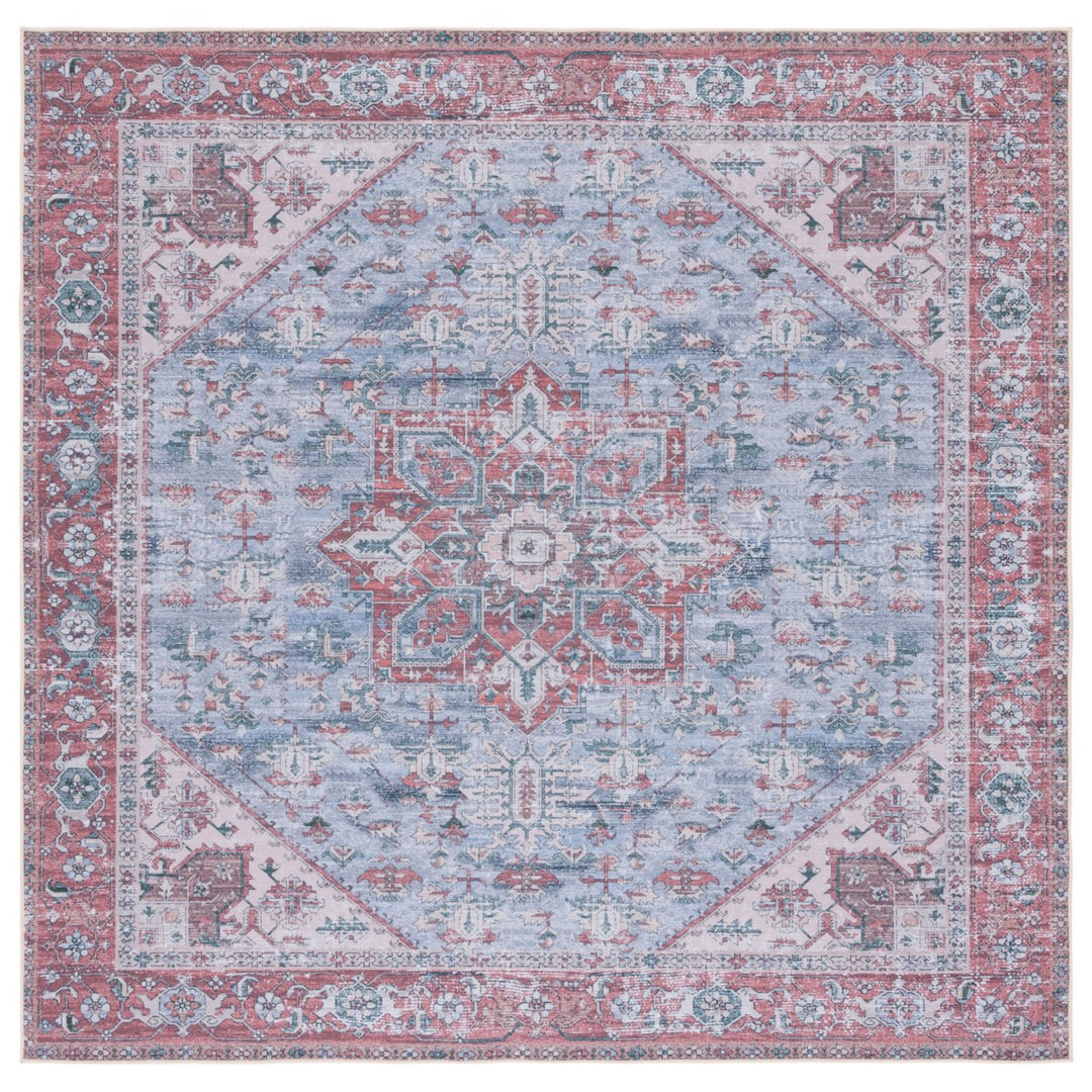 SAFAVIEH TSN102G Tucson Grey Blue / Rust Image 1