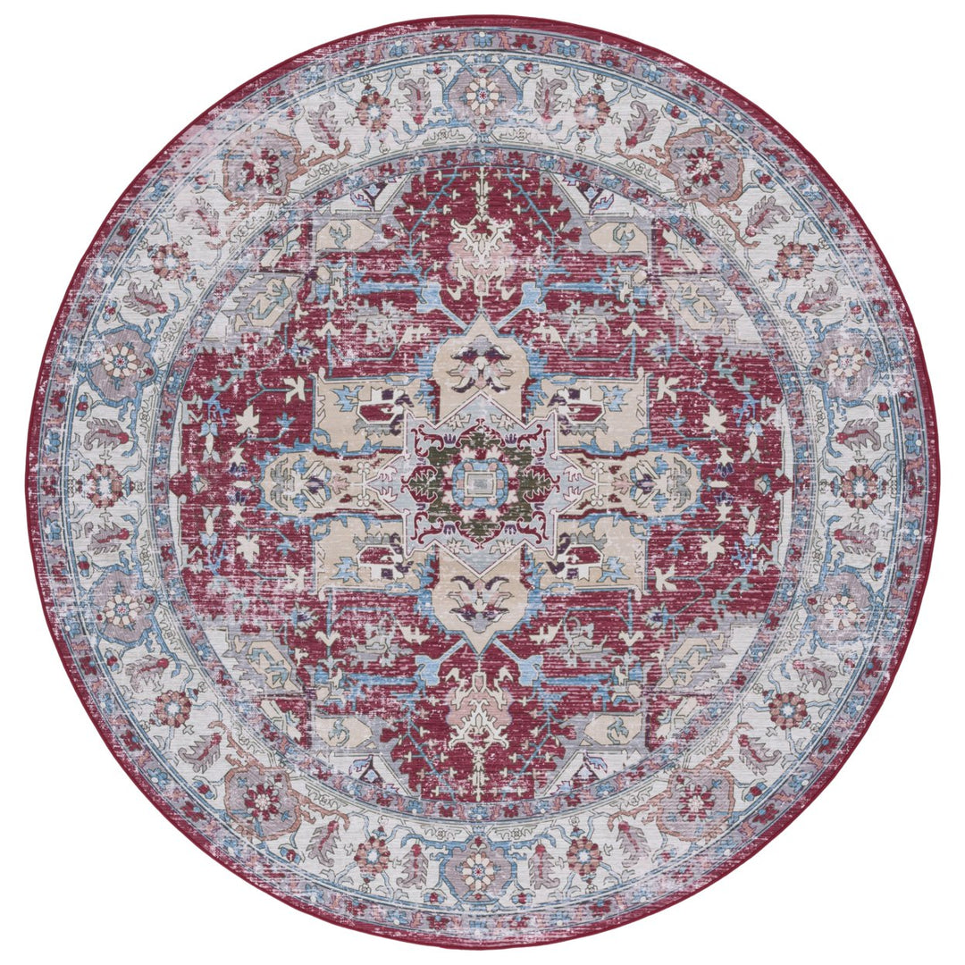 SAFAVIEH Tucson Collection TSN106S Burgundy / Beige Rug Image 1