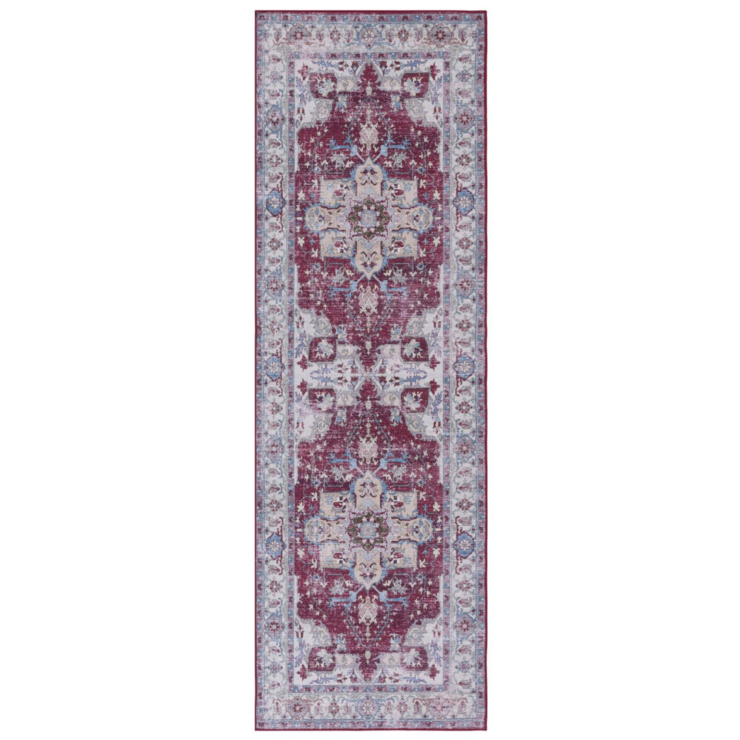 SAFAVIEH Tucson Collection TSN106S Burgundy / Beige Rug Image 1