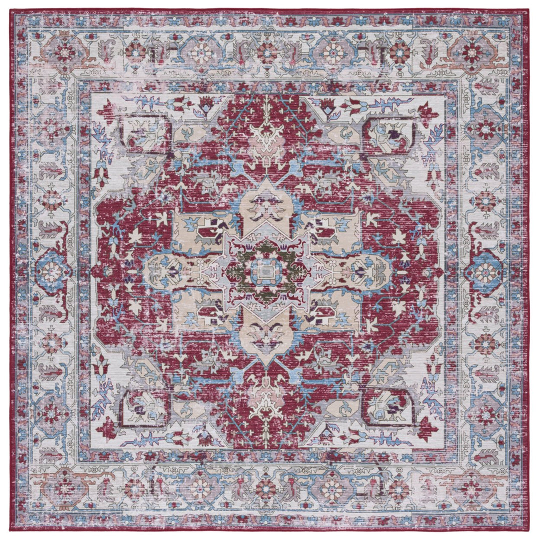 SAFAVIEH Tucson Collection TSN106S Burgundy / Beige Rug Image 1