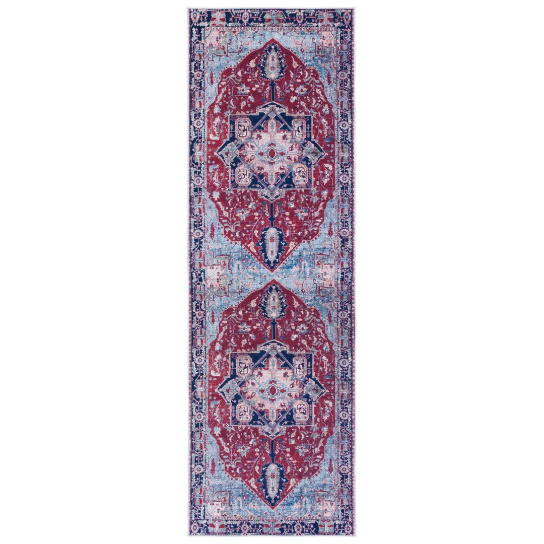 SAFAVIEH Tucson Collection TSN108Q Red / Navy Rug Image 1