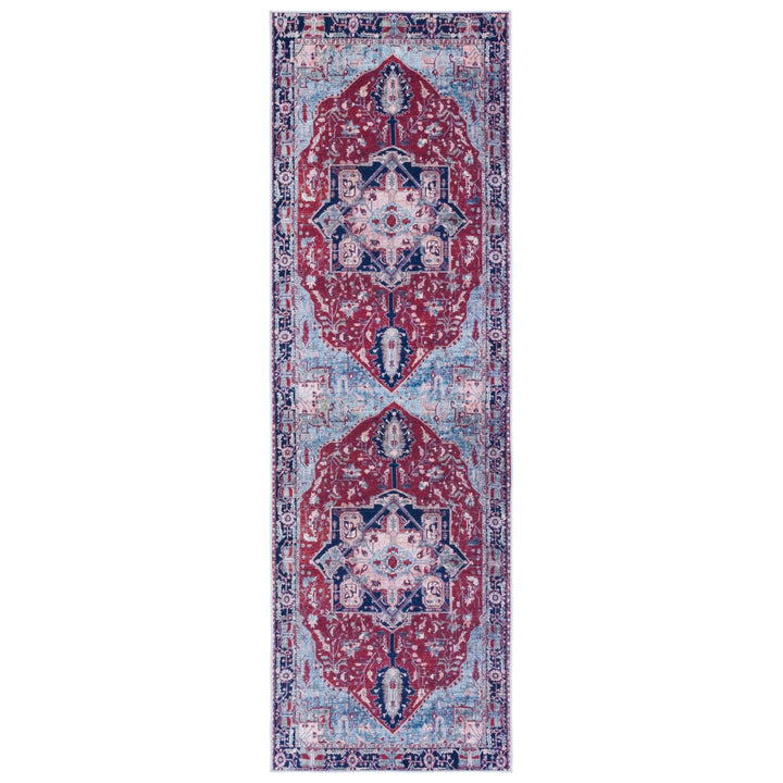 SAFAVIEH Tucson Collection TSN108Q Red / Navy Rug Image 1