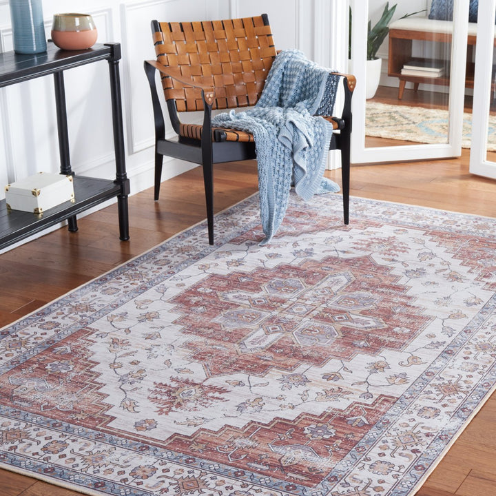 SAFAVIEH Tucson Collection TSN109A Ivory / Rust Rug Image 1