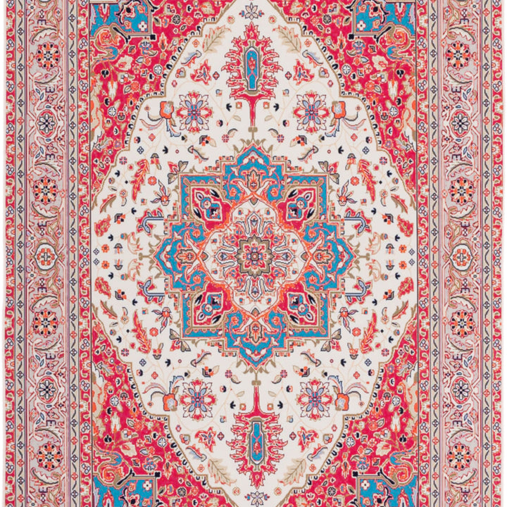 SAFAVIEH Tucson Collection TSN107Q Red / Beige Rug Image 10