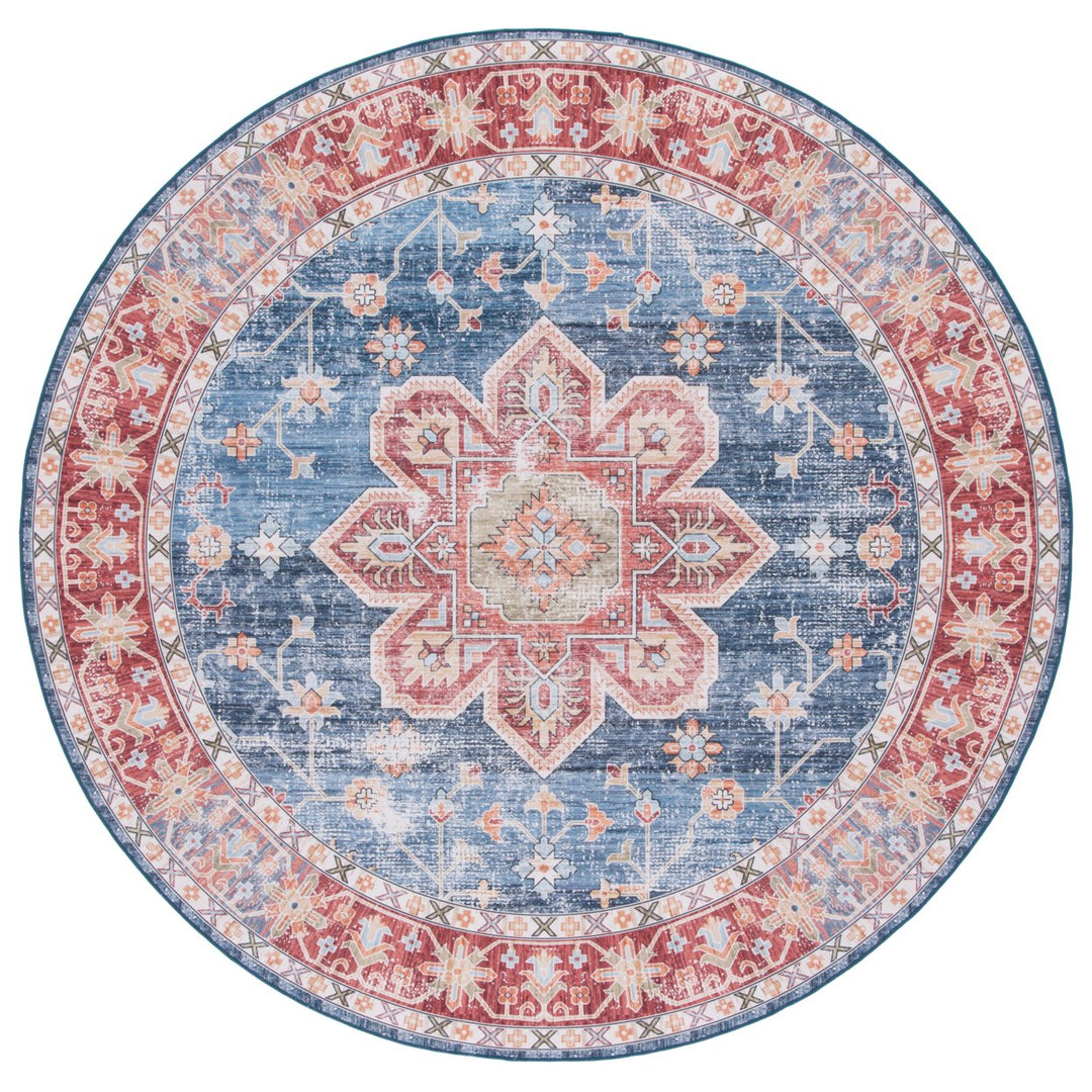 SAFAVIEH Tucson Collection TSN110M Blue / Rust Rug Image 1