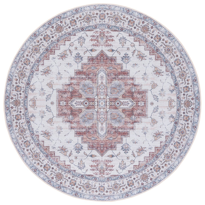 SAFAVIEH Tucson Collection TSN109A Ivory / Rust Rug Image 1