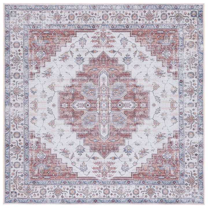 SAFAVIEH Tucson Collection TSN109A Ivory / Rust Rug Image 6