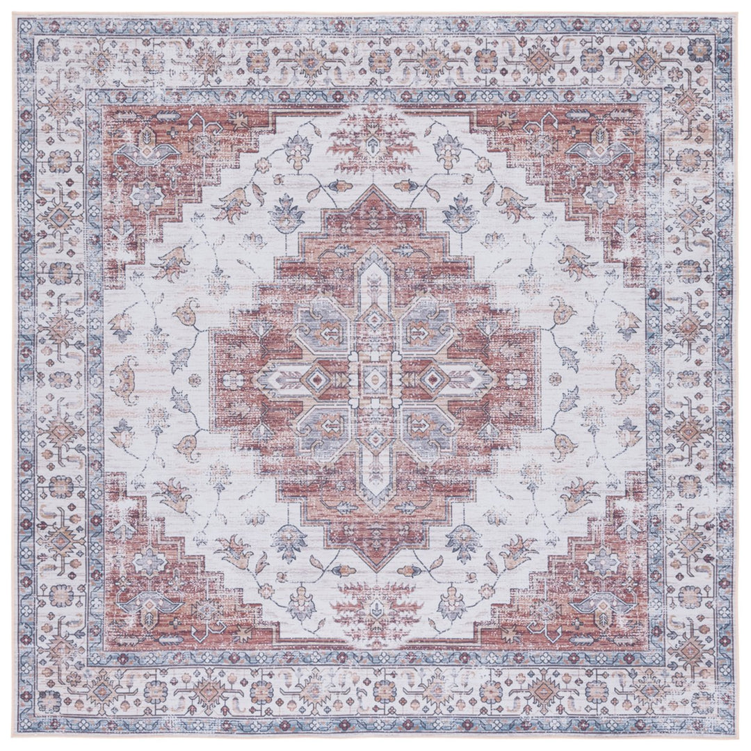 SAFAVIEH Tucson Collection TSN109A Ivory / Rust Rug Image 1