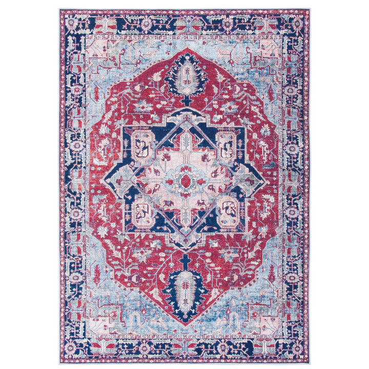 SAFAVIEH Tucson Collection TSN108Q Red / Navy Rug Image 9