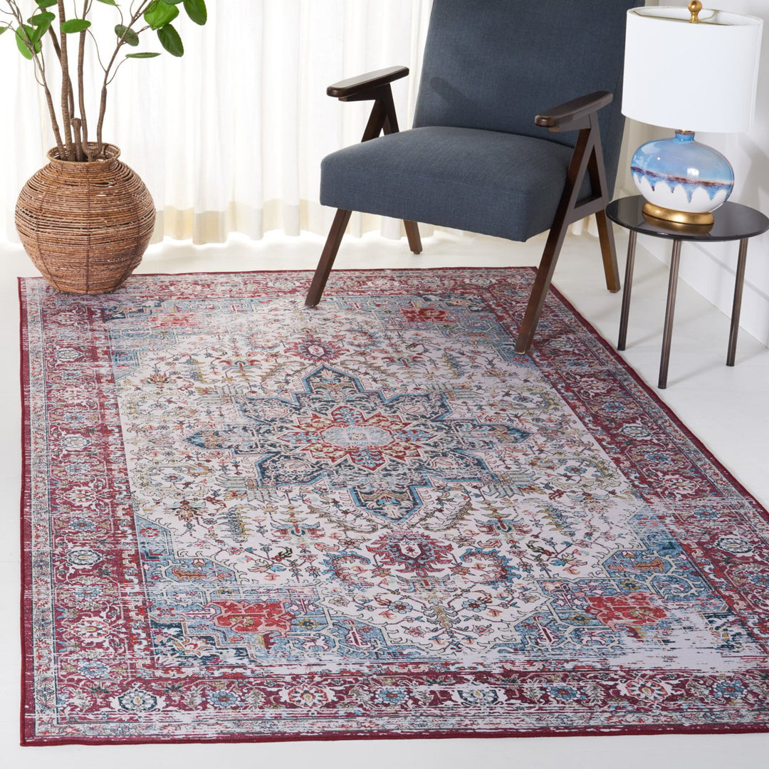 SAFAVIEH Tucson Collection TSN113A Ivory / Red Rug Image 1