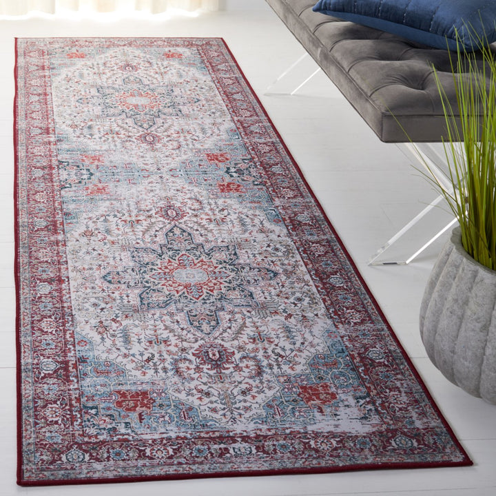 SAFAVIEH Tucson Collection TSN113A Ivory / Red Rug Image 3