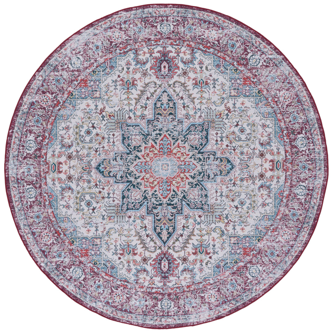 SAFAVIEH Tucson Collection TSN113A Ivory / Red Rug Image 4
