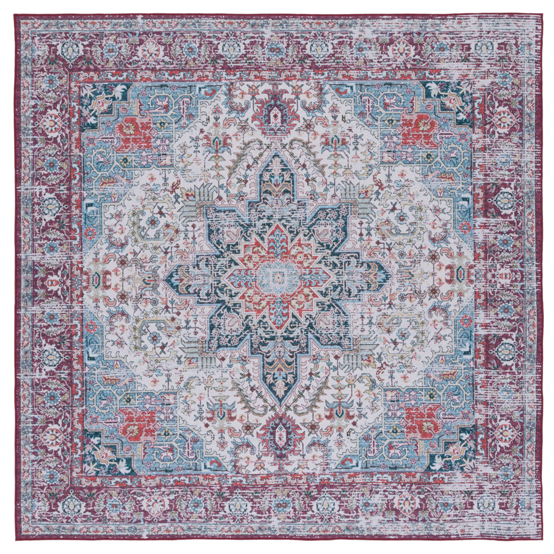 SAFAVIEH Tucson Collection TSN113A Ivory / Red Rug Image 6