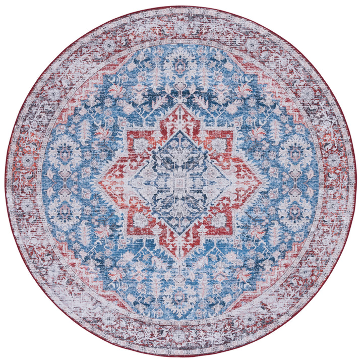 SAFAVIEH Tucson Collection TSN115M Blue / Red Rug Image 4