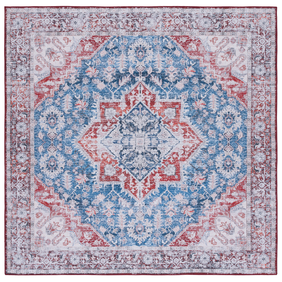 SAFAVIEH Tucson Collection TSN115M Blue / Red Rug Image 6