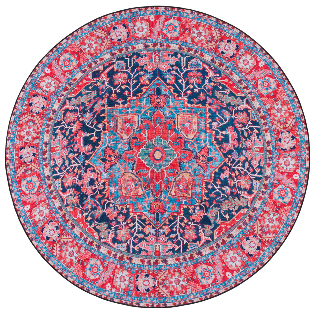 SAFAVIEH Tucson Collection TSN121N Navy / Red Rug Image 4