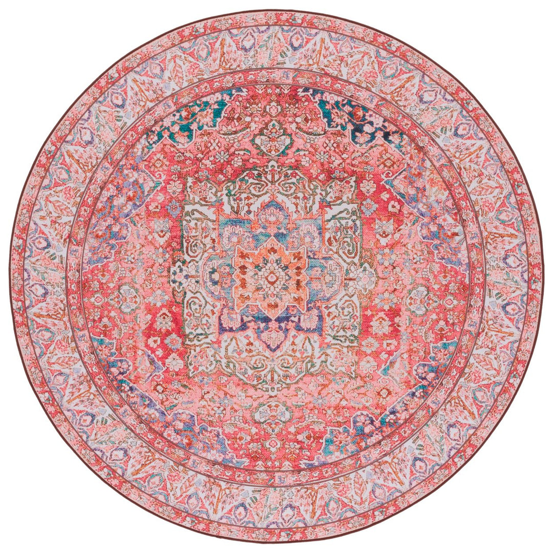 SAFAVIEH Tucson Collection TSN122R Rose / Beige Rug Image 1