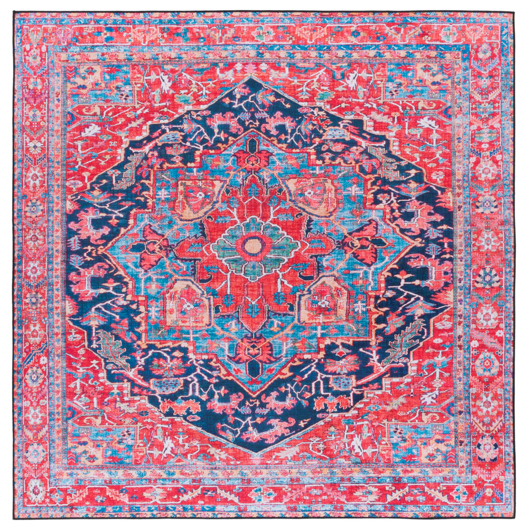 SAFAVIEH Tucson Collection TSN121N Navy / Red Rug Image 6