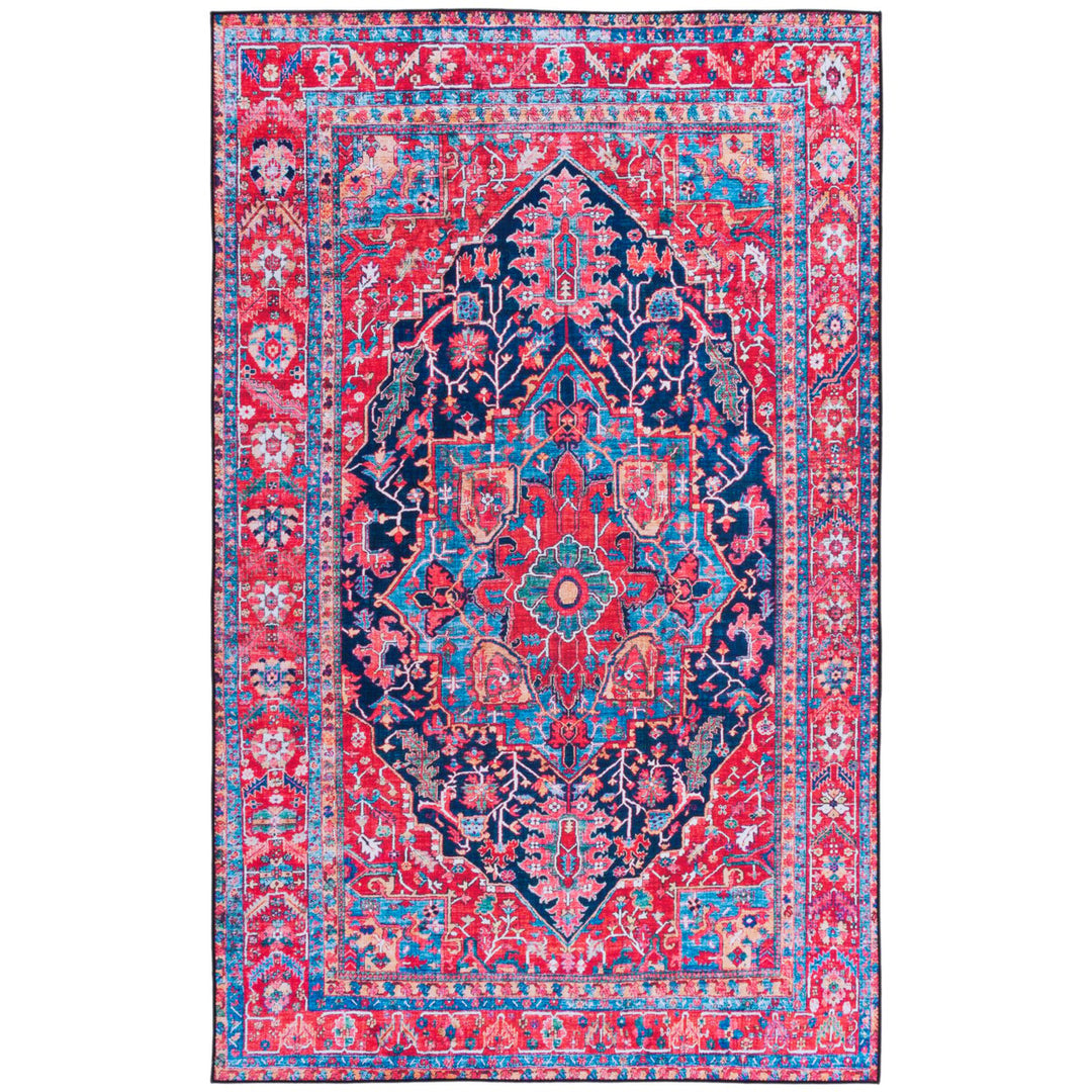 SAFAVIEH Tucson Collection TSN121N Navy / Red Rug Image 10