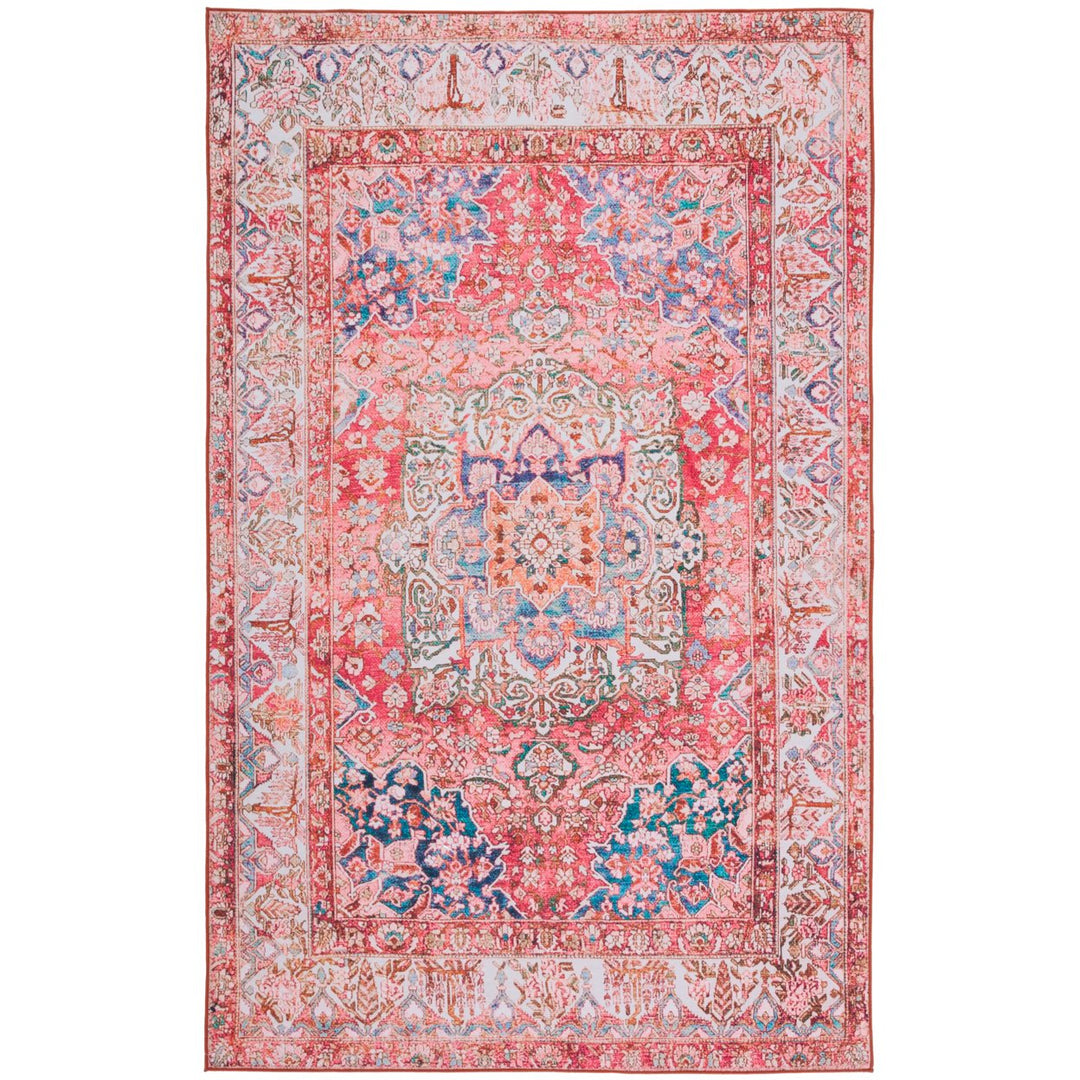 SAFAVIEH Tucson Collection TSN122R Rose / Beige Rug Image 1