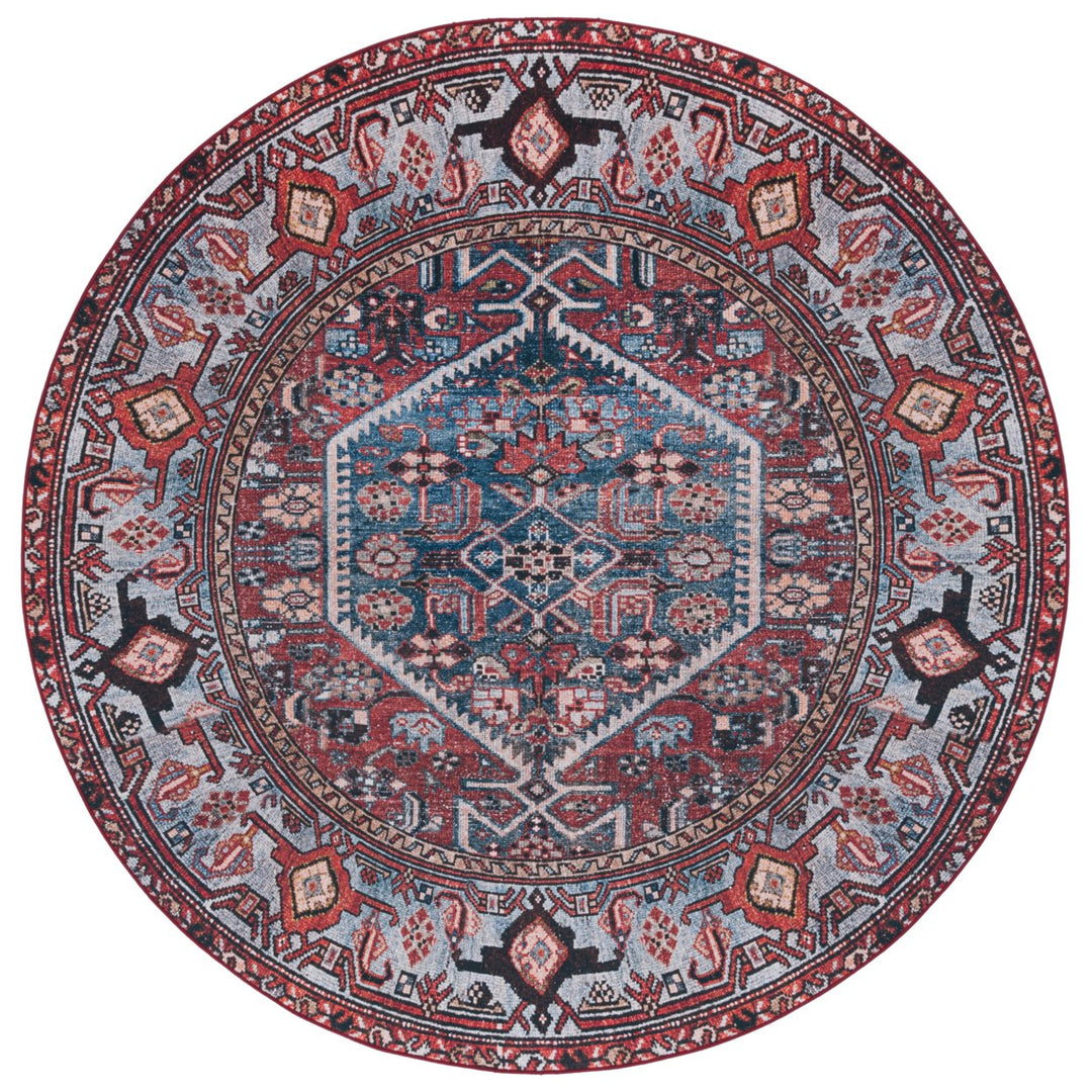 SAFAVIEH Tucson Collection TSN126P Rust / Blue Rug Image 1