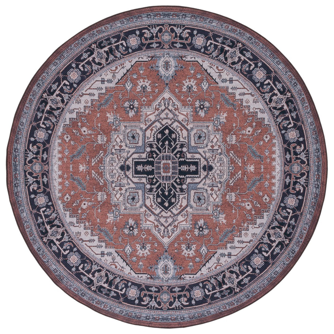 SAFAVIEH Tucson Collection TSN128P Rust / Navy Rug Image 1