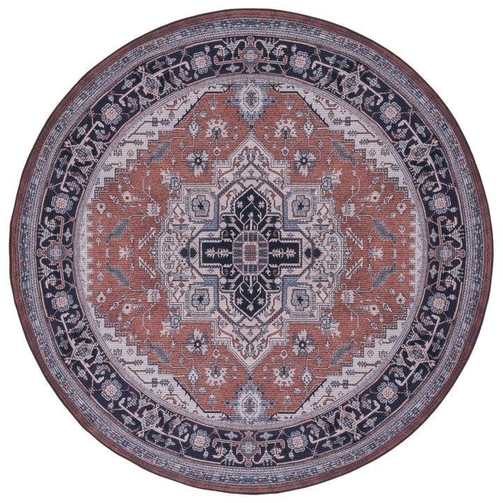 SAFAVIEH Tucson Collection TSN128P Rust / Navy Rug Image 1