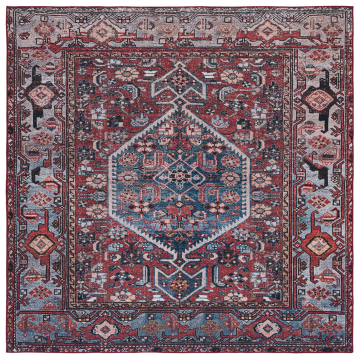 SAFAVIEH Tucson Collection TSN126P Rust / Blue Rug Image 1