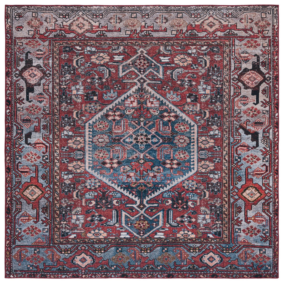 SAFAVIEH Tucson Collection TSN126P Rust / Blue Rug Image 1