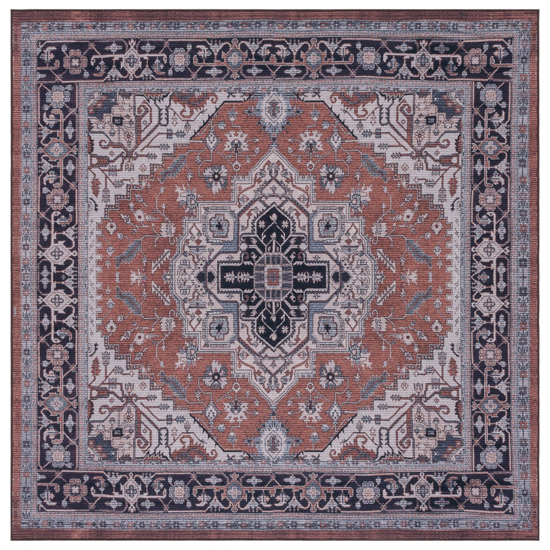 SAFAVIEH Tucson Collection TSN128P Rust / Navy Rug Image 1