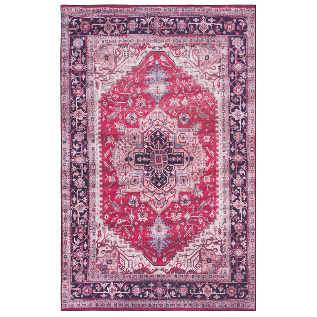 SAFAVIEH Tucson Collection TSN128Q Red / Navy Rug Image 1