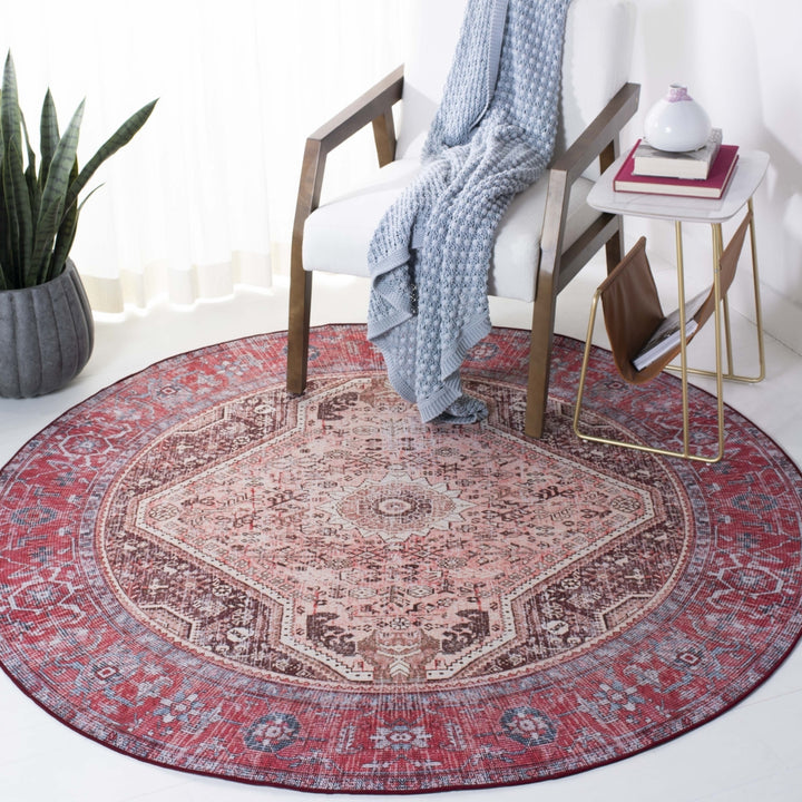 SAFAVIEH Tucson Collection TSN132B Beige / Red Rug Image 2