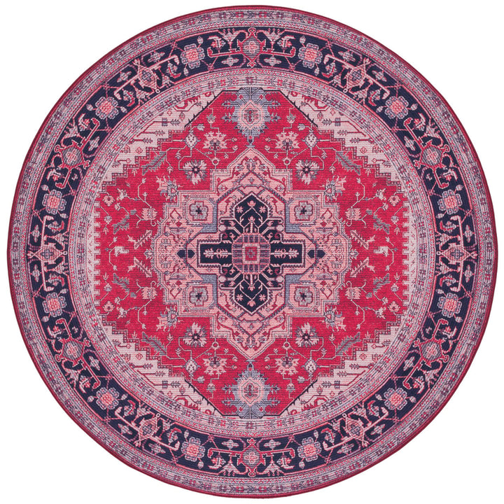 SAFAVIEH Tucson Collection TSN128Q Red / Navy Rug Image 4