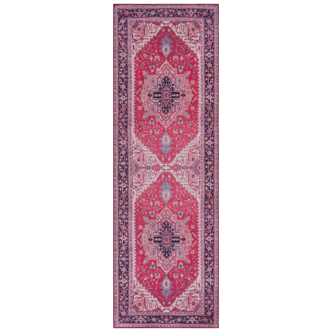 SAFAVIEH Tucson Collection TSN128Q Red / Navy Rug Image 5