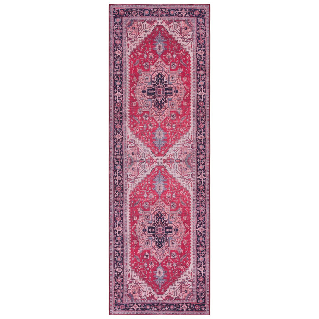 SAFAVIEH Tucson Collection TSN128Q Red / Navy Rug Image 1