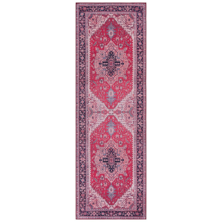 SAFAVIEH Tucson Collection TSN128Q Red / Navy Rug Image 1