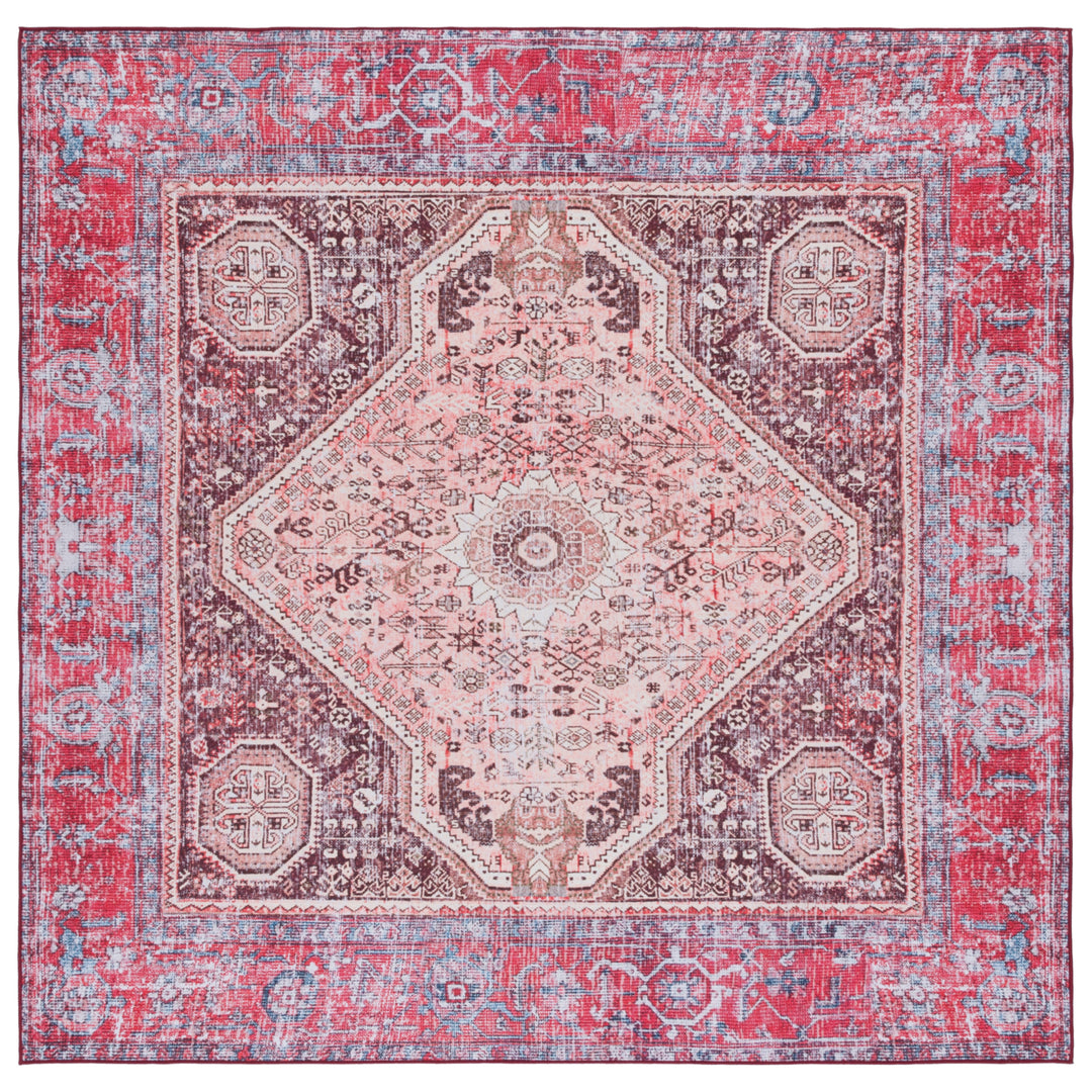 SAFAVIEH Tucson Collection TSN132B Beige / Red Rug Image 5