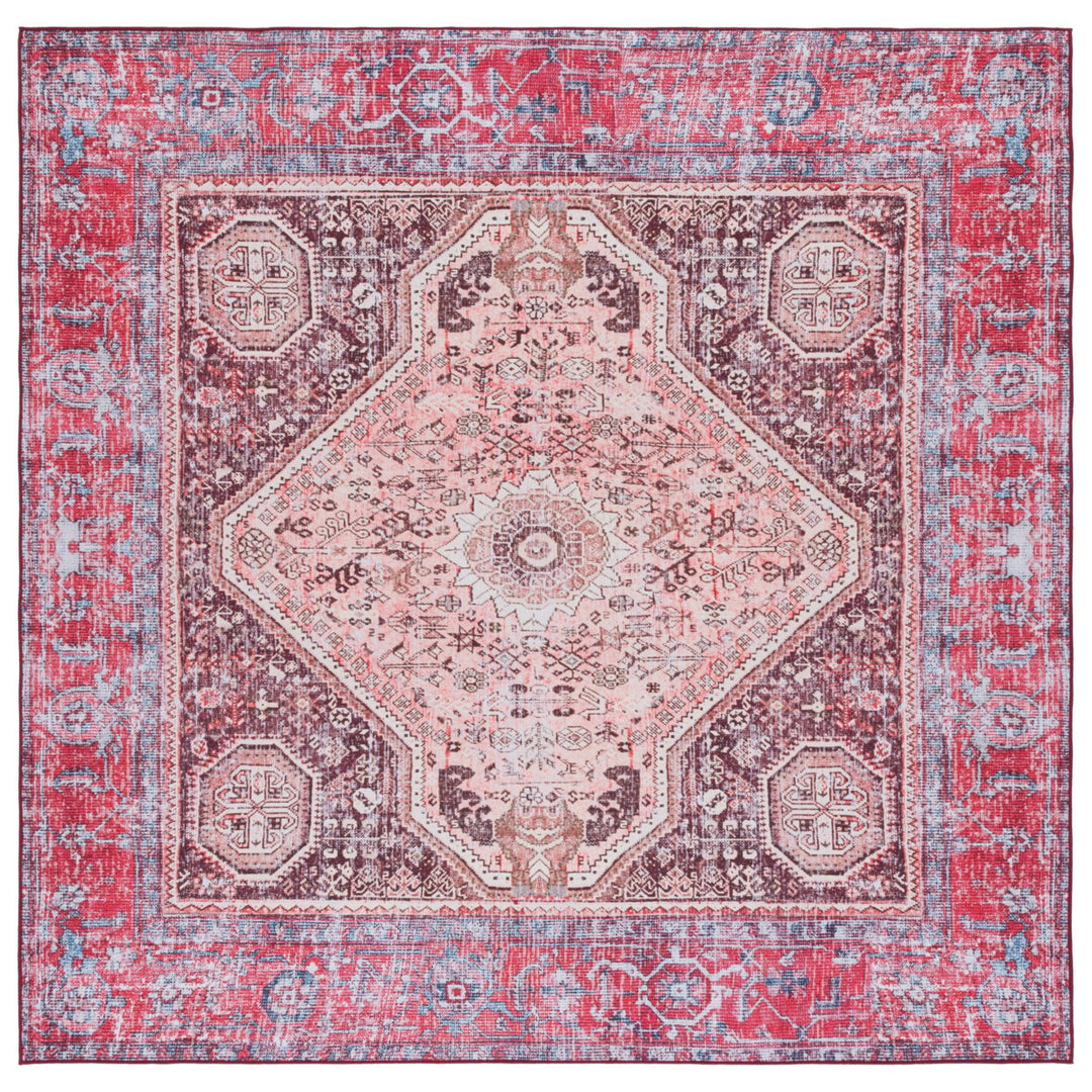 SAFAVIEH Tucson Collection TSN132B Beige / Red Rug Image 1