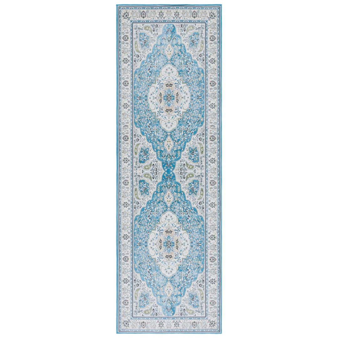 SAFAVIEH Tucson Collection TSN136K Turquoise / Beige Rug Image 1