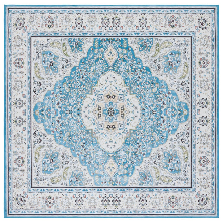 SAFAVIEH Tucson Collection TSN136K Turquoise / Beige Rug Image 1