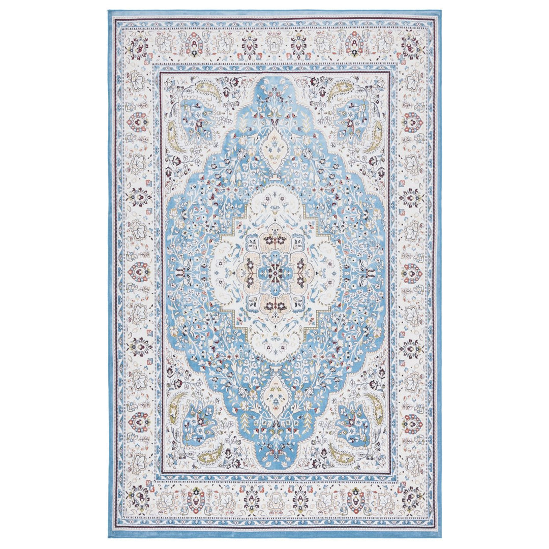 SAFAVIEH Tucson Collection TSN136K Turquoise / Beige Rug Image 1