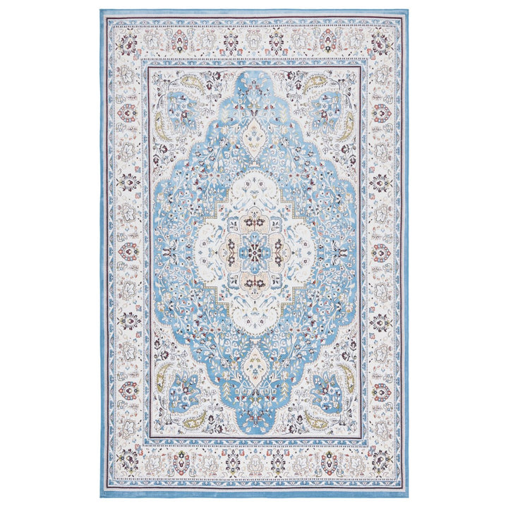 SAFAVIEH Tucson Collection TSN136K Turquoise / Beige Rug Image 1