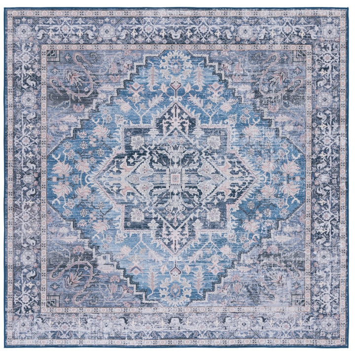 SAFAVIEH Tucson Collection TSN137M Blue / Charcoal Rug Image 1