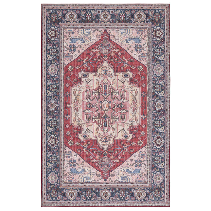 SAFAVIEH Tucson Collection TSN139Q Red / Navy Rug Image 1