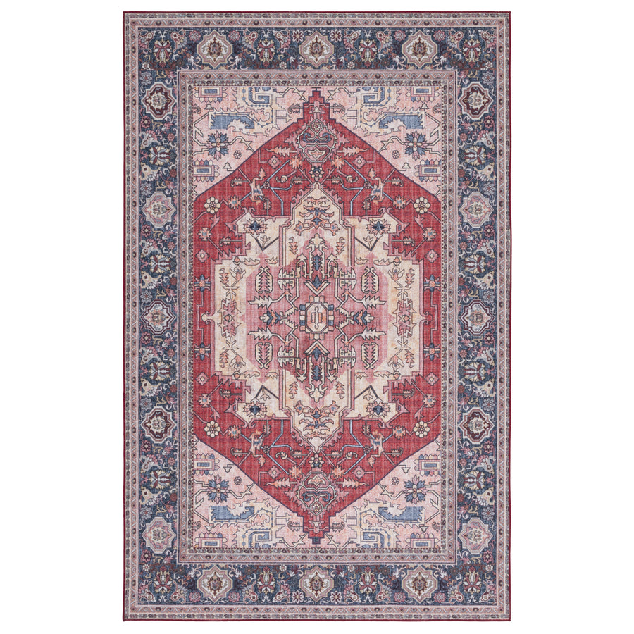 SAFAVIEH Tucson Collection TSN139Q Red / Navy Rug Image 1