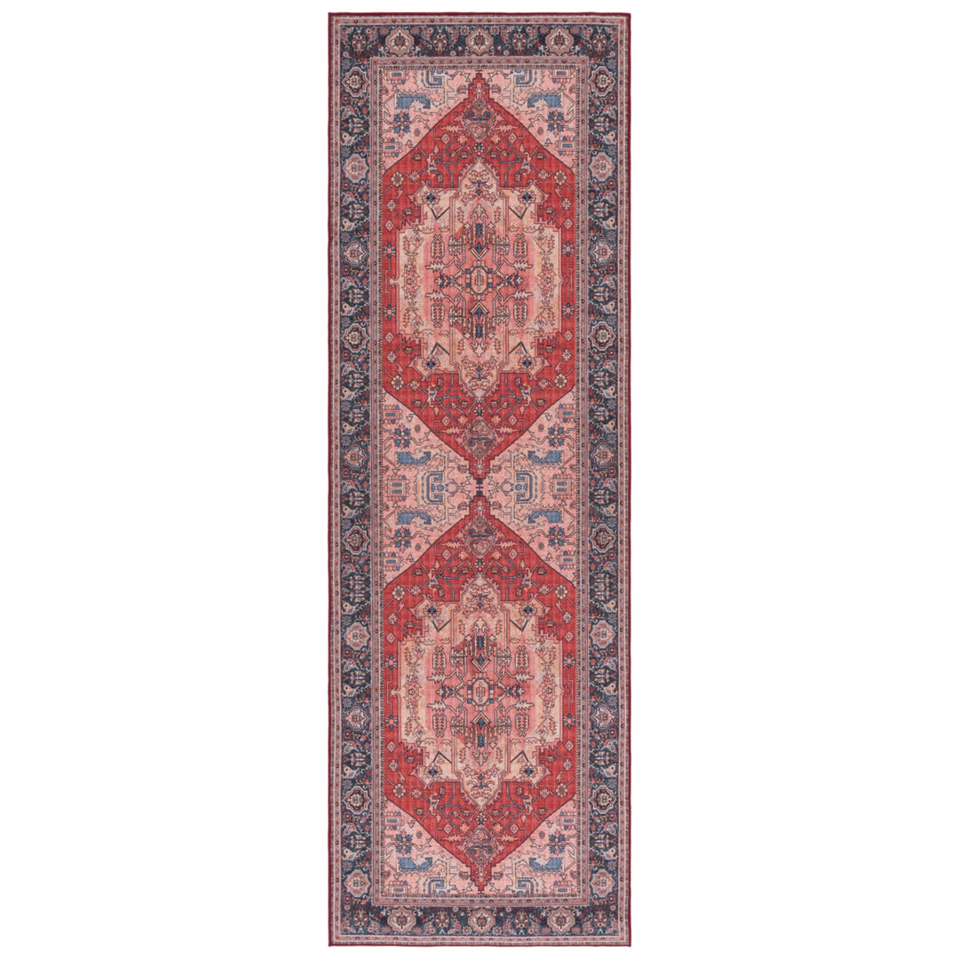 SAFAVIEH Tucson Collection TSN139Q Red / Navy Rug Image 4